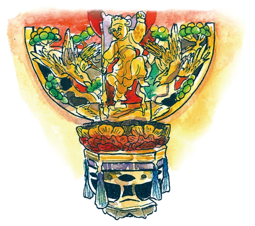 木雕武將
