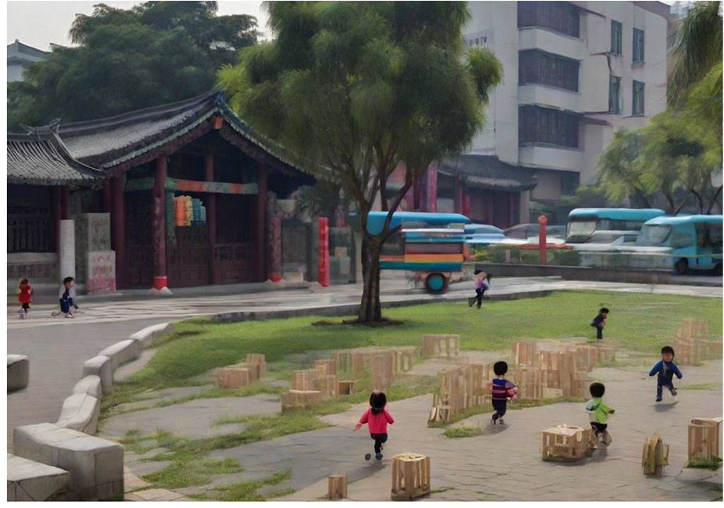 草地的擴增不僅賦予空間更多生氣與色彩,同時也優化了整個區域的利用。這種改變使得假日時,我們擁有更多的面積可供使用。