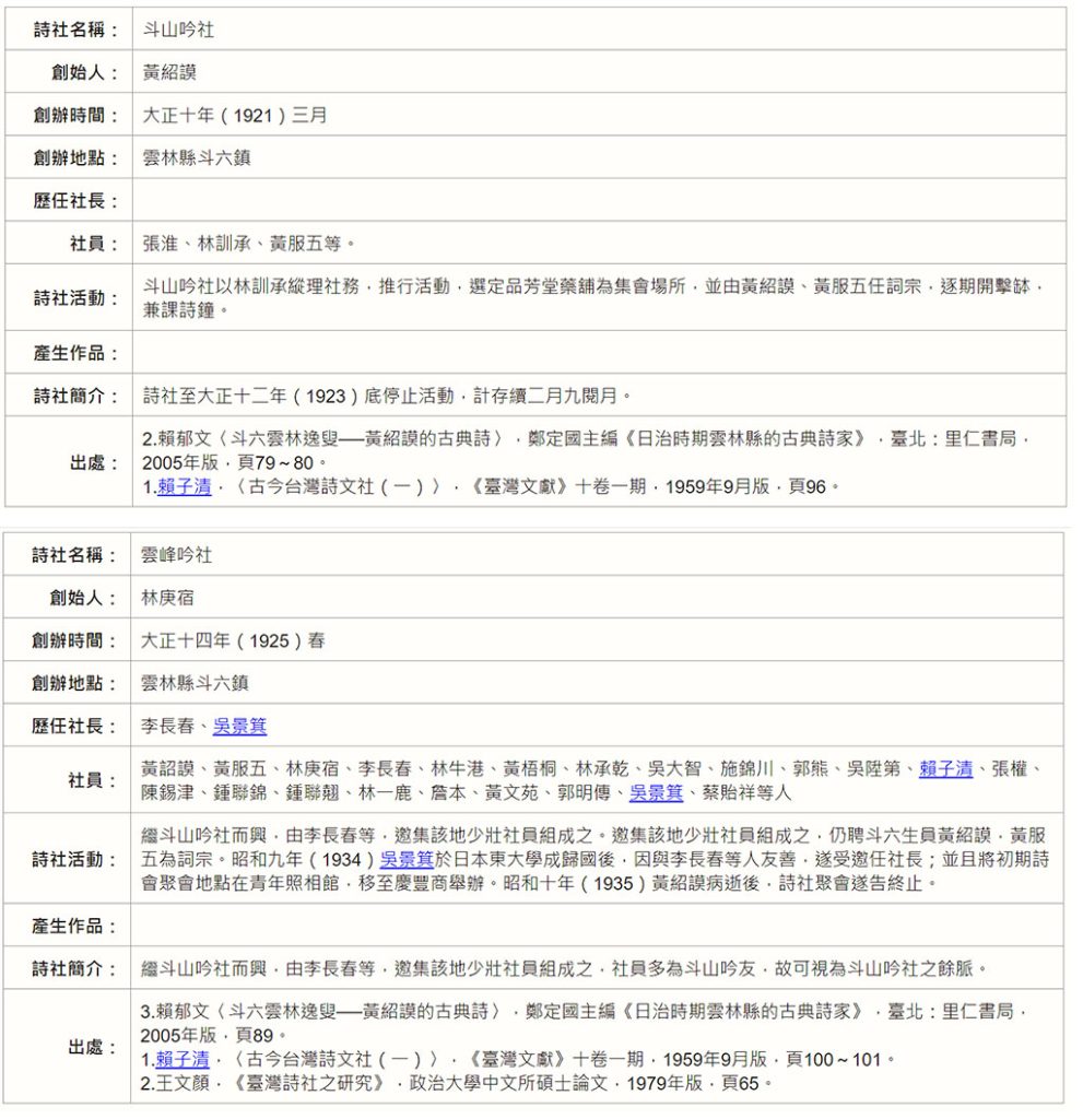 智慧型全臺詩知識庫