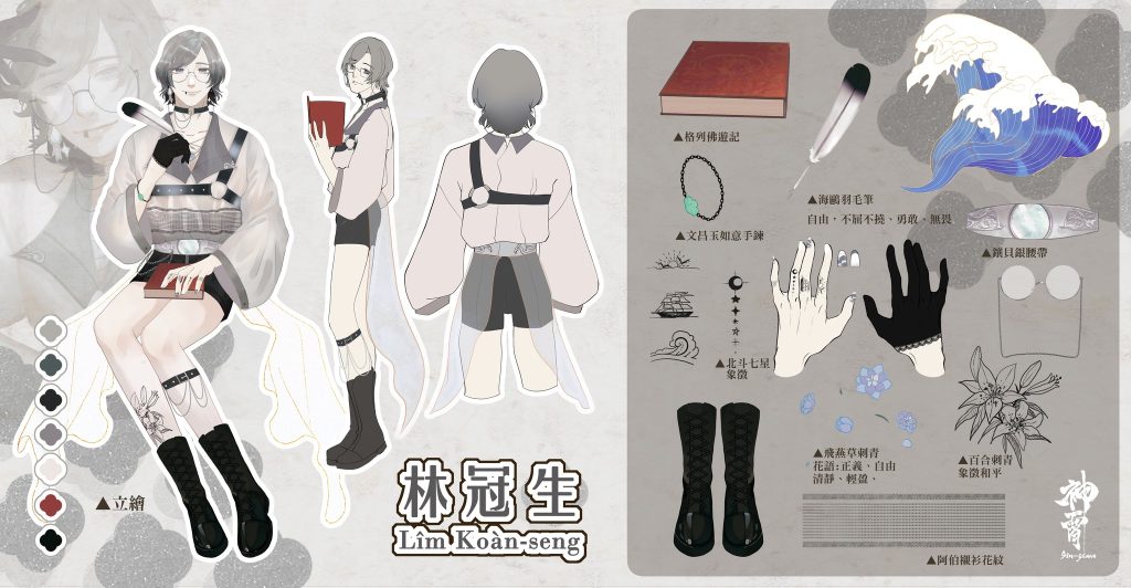 林冠生角色三視圖（截圖自神霄S&icirc;n-siau FB臉書專頁）