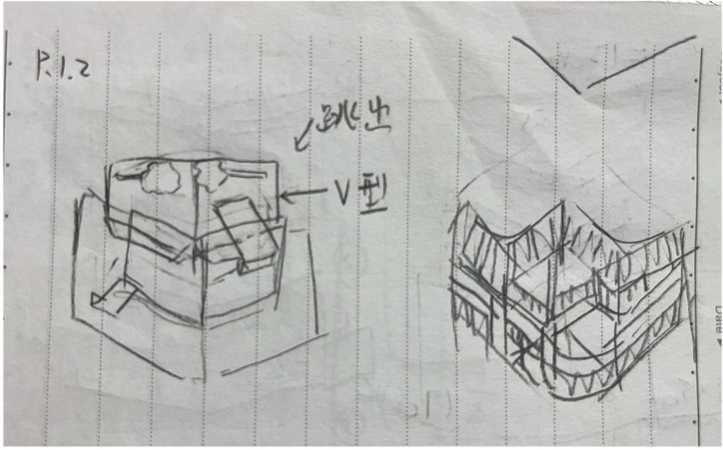 最初的發想手稿示意圖