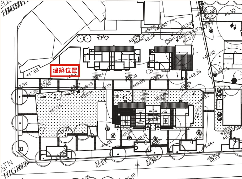 雲中街廁所的建築位置圖