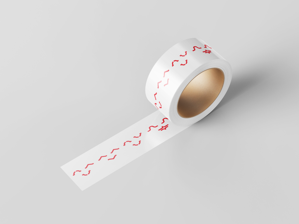 六町製袋所 紙膠帶設計(白)