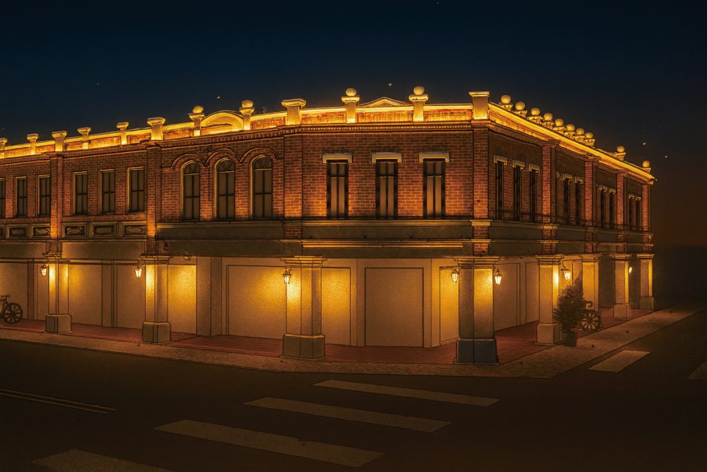 夜間 斗六太平老街3D建模示意