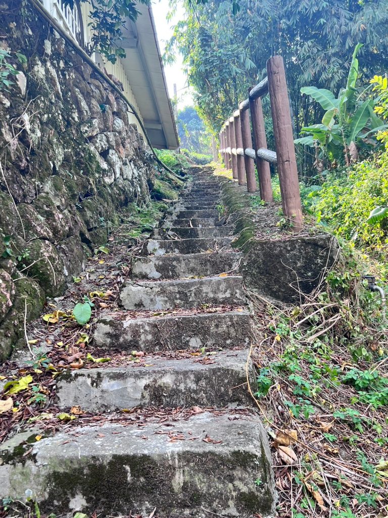 此為其中一位受訪者前往茶園的必經之路，行走與種茶的活動量之大，以致受訪者認為不需要額外做運動( 圖片為本研究拍攝 )