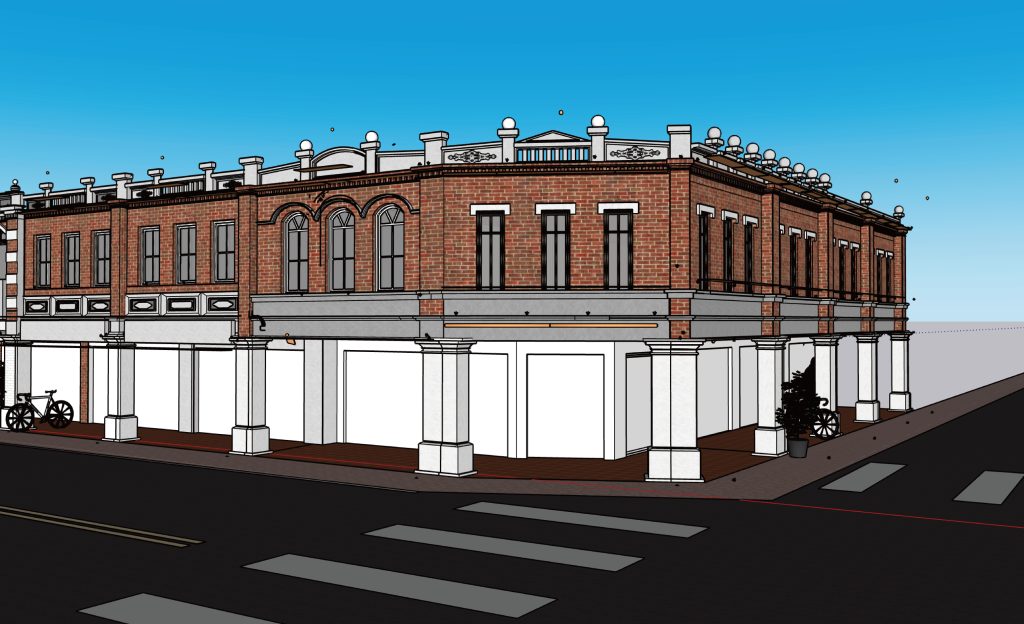 白天斗六太平老街3D建模示意