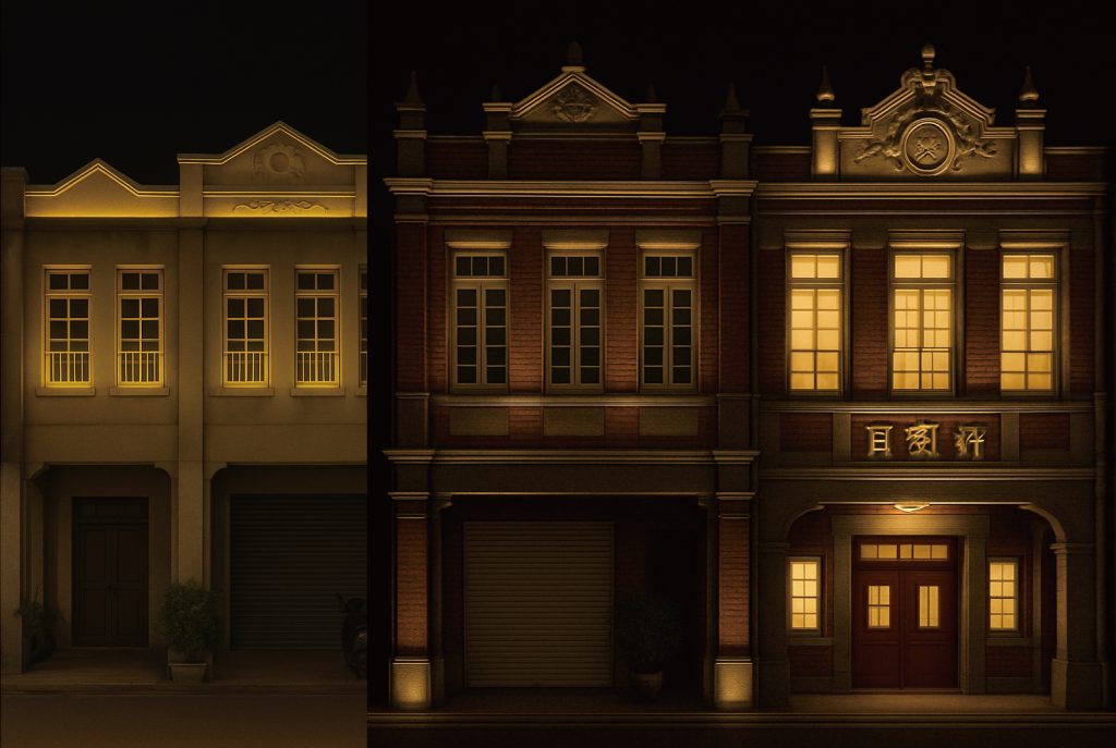 白天斗六太平老街三D建模示意-2